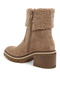 Women Faux Fur & Embroidery Detail Boots in Beige - 3