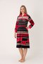 Women's Cotton Blend Velvet Zipper Dress - Fuchsia 1663 - 3