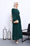 Emerald Green Waist-Tie Shirt Skirt Set - 2