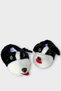 Unisex Glass-Eyed Winter Warm Slippers Black - 4