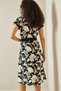 Polo Neck Patterned Midi Dress - 4