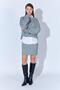 Women's Gray Hair Braided Skirt Sweater Set - 2