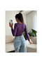 Women's U Neck Diving Fabric Crop Blouse - 2