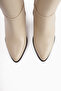 Deniza Beige Heeled Women's Boots - 4