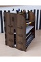 Wooden Desktop Shelf Organizer Pen Holder Napkin Holder - 7