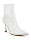 Women Sequin Lace Boots in White - 2