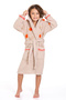 100% Bamboo Girl's Hooded Floral Patterned Dressing Gown / Bathrobe