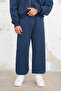 Navy Blue Cozy Basic Leg Rubber Oversize Tracksuit