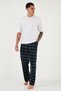 Cotton Regular Fit Regular Waist Straight Leg Pajama Bottoms with Pockets Men's Pajama Bottoms 6574003 - 2