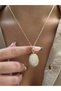 Full Crystal Stone Oval Openable Necklace - 2
