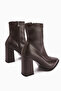 Susy Brown Thick Heeled Stretch Women's Boots - 5