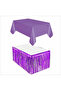 Purple Tablecloth, Purple Table Skirt, 2 Purple Backdrops - 2