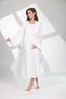 Women's Powder Flounce Shawl Collar Special Design Maternity Pregnant Dressing Gown Nightgown Set - 6