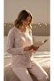 100% Cotton Long Sleeve Buttoned Pajama Set - 2