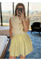 Crew Neck Gold Buttoned Knit Vest - 7