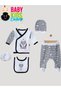 Newborn Baby Fan Bodysuit Set 5 Pieces 100% Cotton