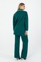 Emerald Green Piping Women's Suit – Jacket and Pants Two-Piece Set, Stylish and Modern Design - 6