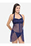 Lace Halter Neck Asymmetric Hem Babydoll - 5
