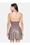 Shirred Halter Neck Satin Babydoll - 5