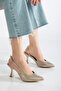 Women's Buckle Glitter Pointed Toe Summer Heeled Shoes Black Sparkling Modern Elegance - 5