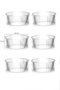 Large Size Rayan Sultan 6-Piece Glass Snack Bowl Presentation Magnolia-Magnolia Bowl - 4