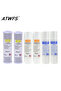 6Pcs ATWFS Water Filter Cartridge 2pcs 5Micron PPF Cotton+ 2pcs 1Micron PPF Cotton+ 2 pcs Activated