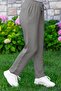 Elastic Waist Multi-Pocket Muslin Women'S/Men's Unisex Summer Trousers Gray Gray - 3