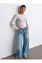 32122 Boat Neck Cashmere Blend Ultra Light Modal Blouse-White - 5