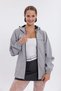 Women's Gray Hooded Nova Fabric Stylish Seasonal Waterproof and Windproof Raincoat - 4