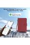 حامل جواز سفر ذكي من الجلد مع حماية RFID، وميزة تتبع Apple Find My Global، وشبكة لاسلكية - 5