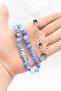 Natural Veined Agate Stone 33 Prayer Beads with Metal Tassel 10mm Sphere Cut 902240 - 4