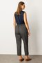 Women's Plus Size Self Patterned Lycra Trousers 1069 Black - 4
