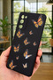 Samsung Galaxy S20 Fe - Orange Butterfly Pattern Silicone Shock-Absorbing Classic Protective Rubber Case - 3