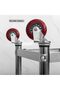 Stainless Steel Prep Table Commercial Work Table Heavy Duty Table with Undershelf Plus 4 Casters (Wh - 3