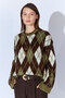 Baklava Pattern Embroidered Women's Sweater - Khaki |   Mkw535334-01 - 3