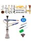 Egyptian Shisha Hookah set, Stainless Steel with full accessories, Multicolor