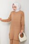 Women's Silvery Patterned Knitwear Hijab Sweater – Stylish Casual Model
