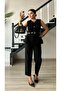 Black belted double crepe trousers - 2