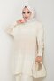 Women's Silvery Patterned Knitwear Hijab Sweater – Stylish Casual Model - 5