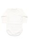 Unisex White Mom and Dad You Are My World Printed Long Sleeve Bodysuit - 6