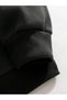 Women's Black Hooded Cherry Front and Back Printed Raised Sweatshirt - 3
