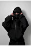 Harajuku Brano Printed Snow Masked Ninja Unisex Sweatshirt Cardigan - 2