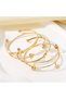 Gold Color Women's Bracelet Set of 5 with Stones Heart, Star, Love 0325 - 5