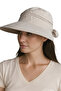 Light Beige Women's Adjustable Sun Visor Hat for Sports, Golf and Tennis - 5