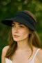 Black Women's Adjustable Sun Visor Hat for Sports, Golf, and Tennis - 7