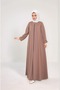 Ferace-Namazlik Zipped Clothing - Beige- Ş-1977