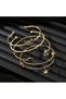 Gold Color Women's Bracelet Set of 5 with Stones Heart, Star, Love 0325 - 3