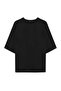 Women's Black Basic T-Shirt Shirt 24Y180267-Black - 2