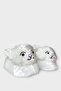 Women's Cute Cat Figured Plush Slippers Gray