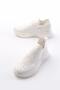 Dm-707 White Mesh Faillant Sole Daily Sports Shoes with Stone Accessories - 3